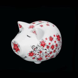 Porcelanowa skarbonka świnka