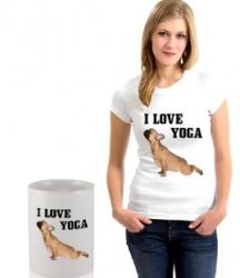 Koszulka i kubek I love yoga